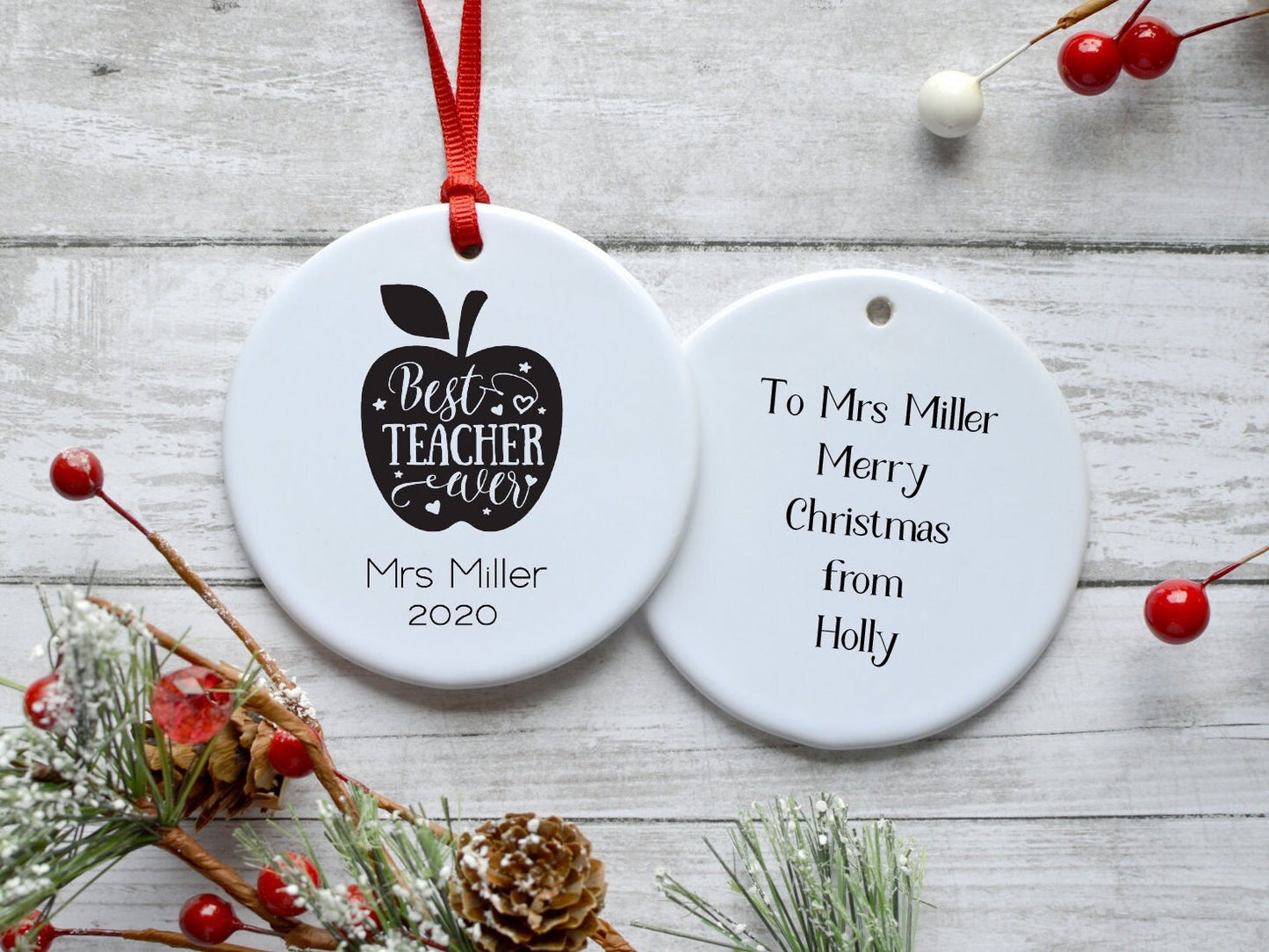 Best Teacher Ever Ornament