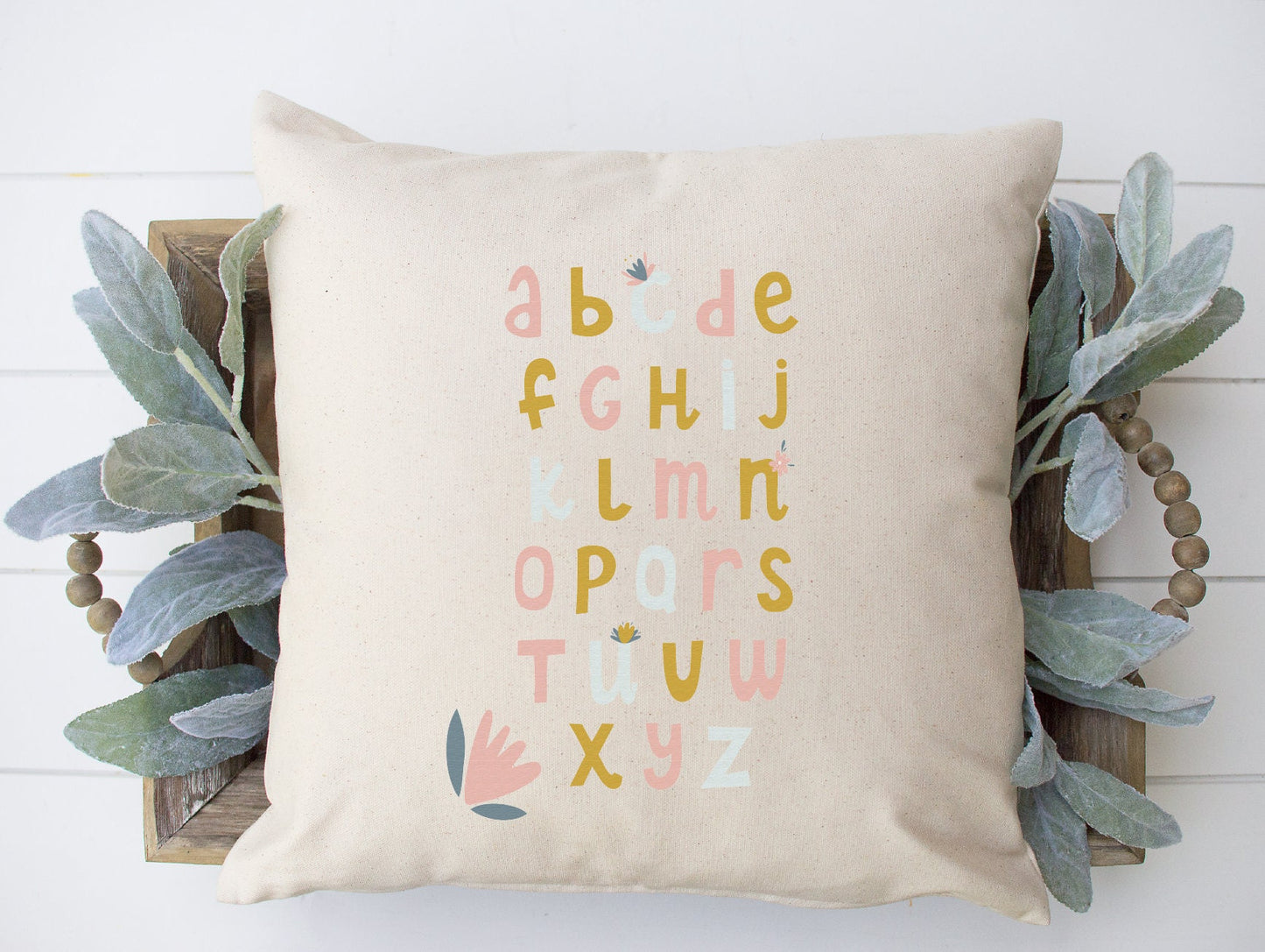 Alphabet Pillow (Pinks)