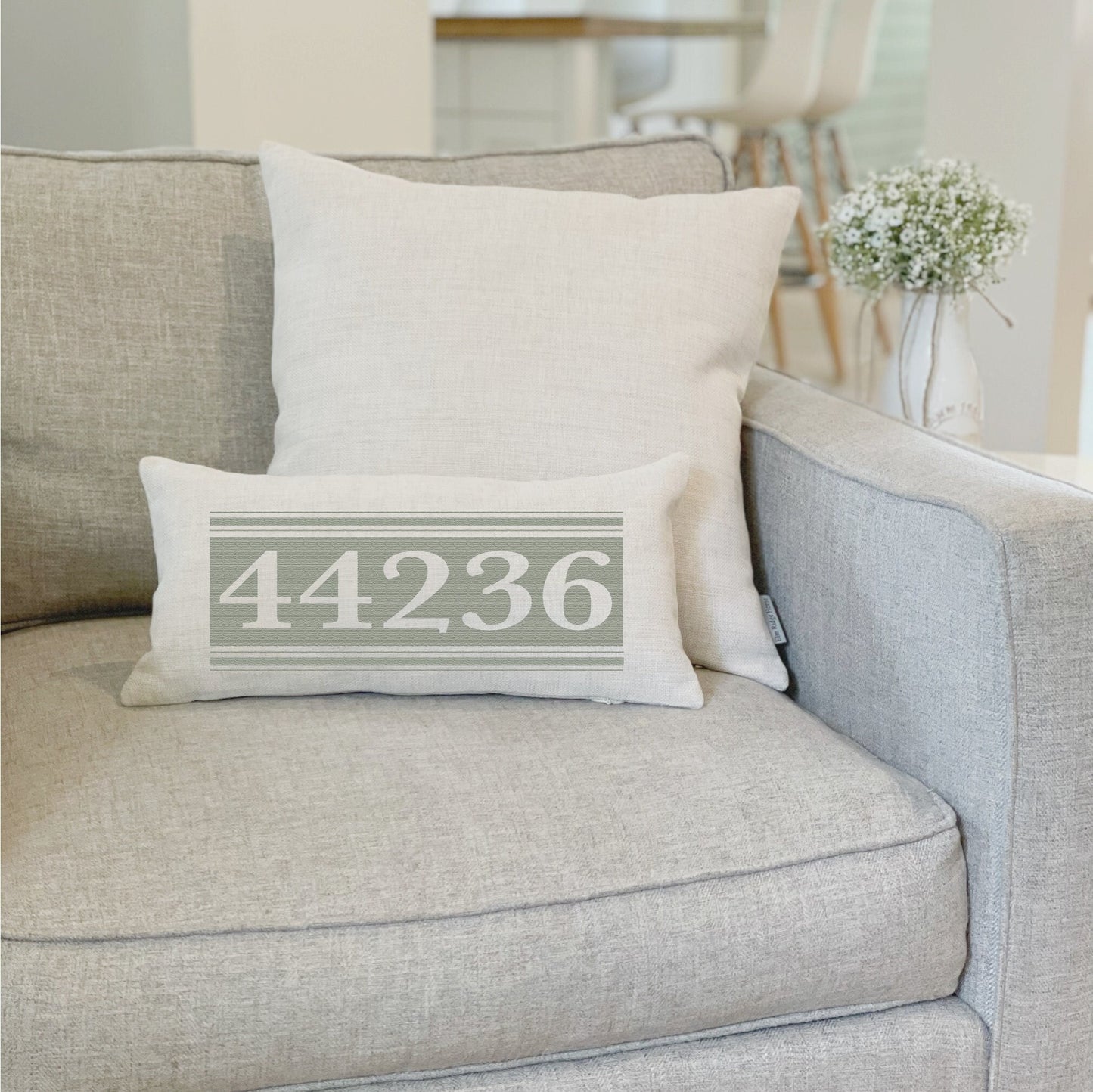 Zip Code Colorful Throw Pillow