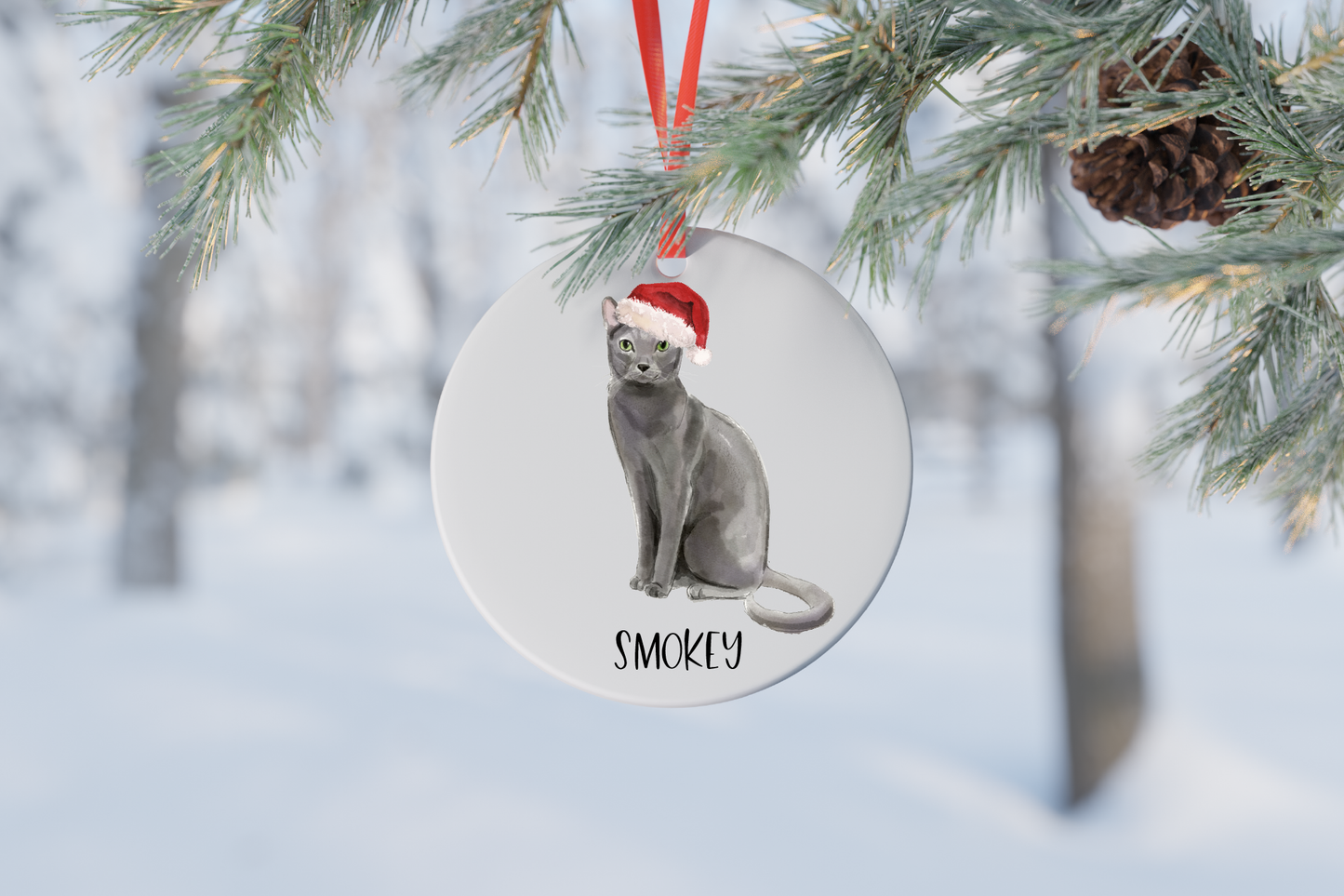 Cat Christmas Ornament (6 breeds available)