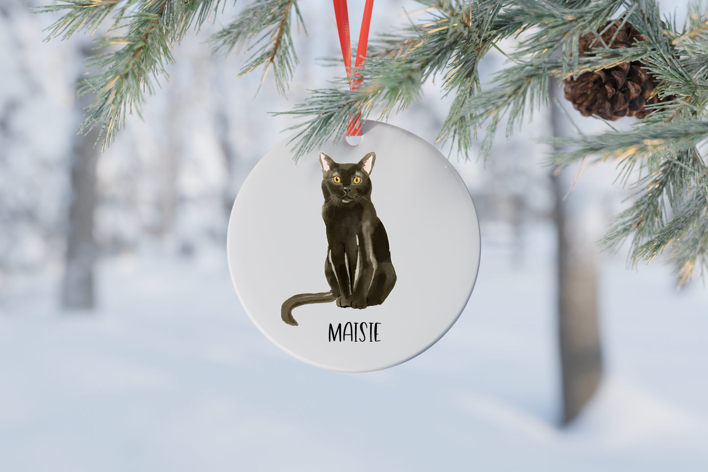 Cat Christmas Ornament (6 breeds available)