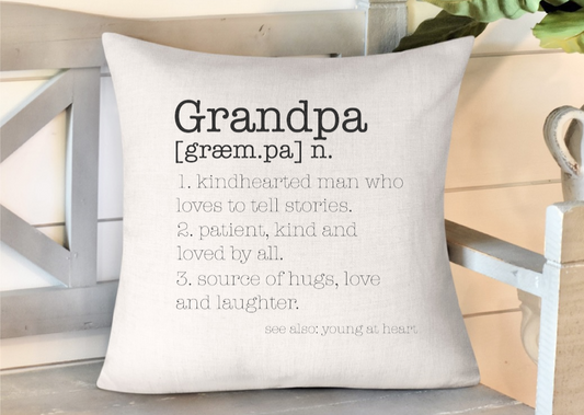 Grandpa Definition Pillow (6 name options available)