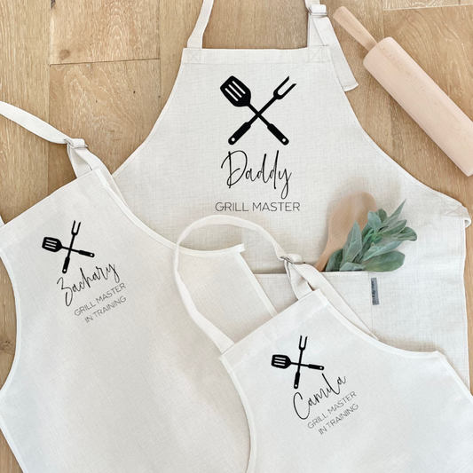 Grill Chef Adult and Child Matching Aprons