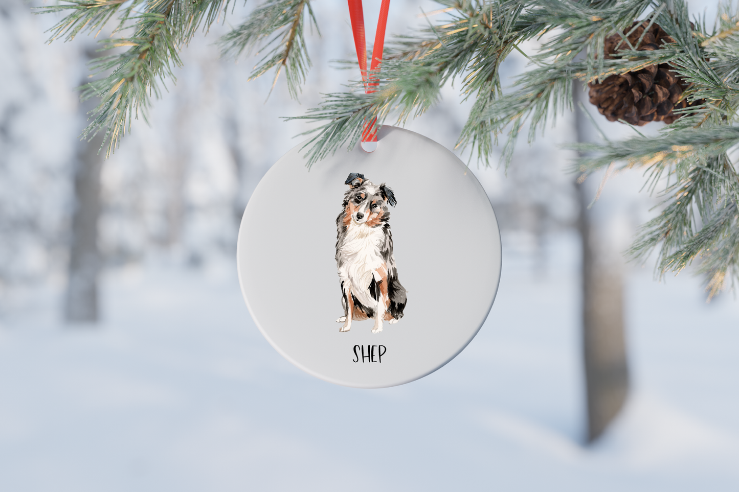 Dog Christmas Ornament (14 breeds available)