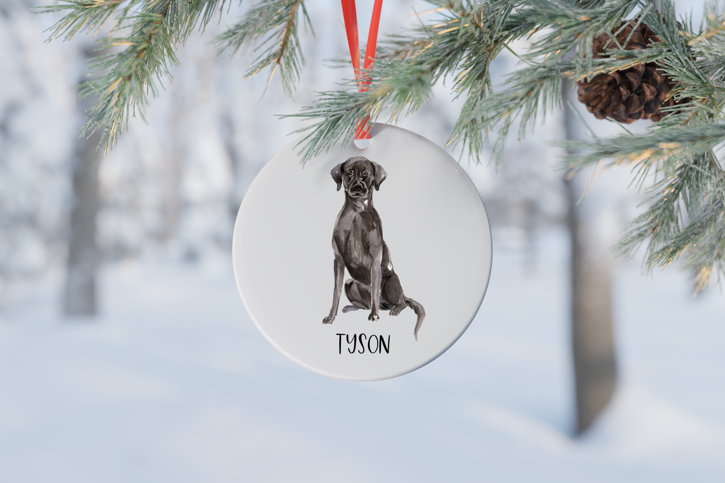 Dog Christmas Ornament (14 breeds available)