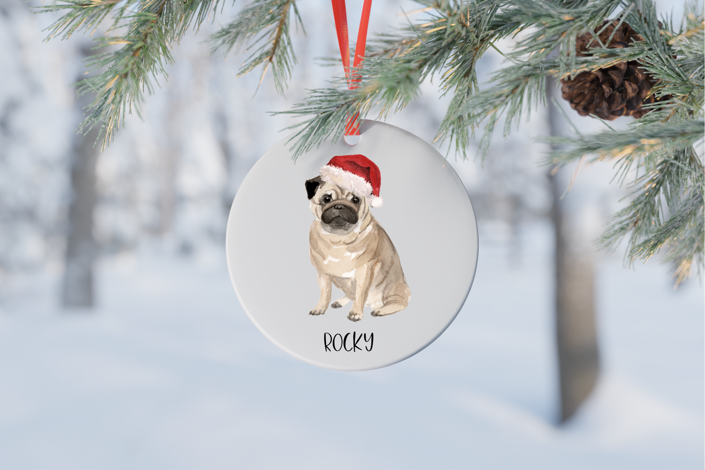 Dog Christmas Ornament (14 breeds available)