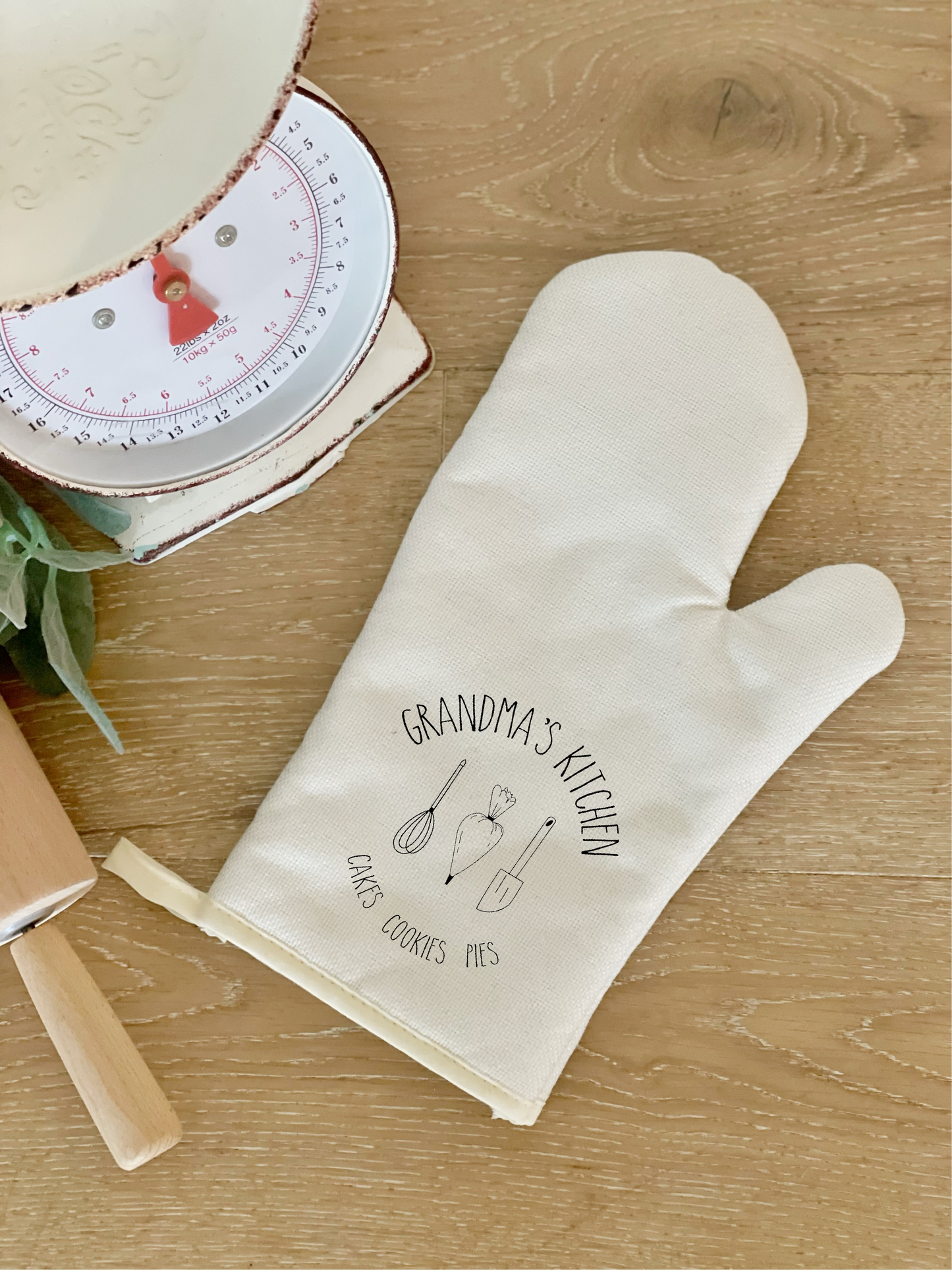 Baking Symbols Adult and Child Matching Aprons, Oven Mitt and Pot Holder