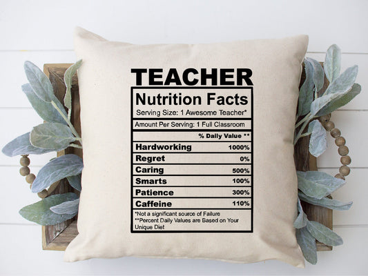 Teacher Nutrition Pillow