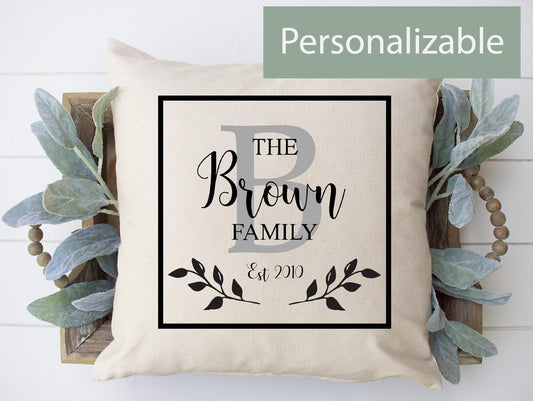 Family Name Throw Pillow