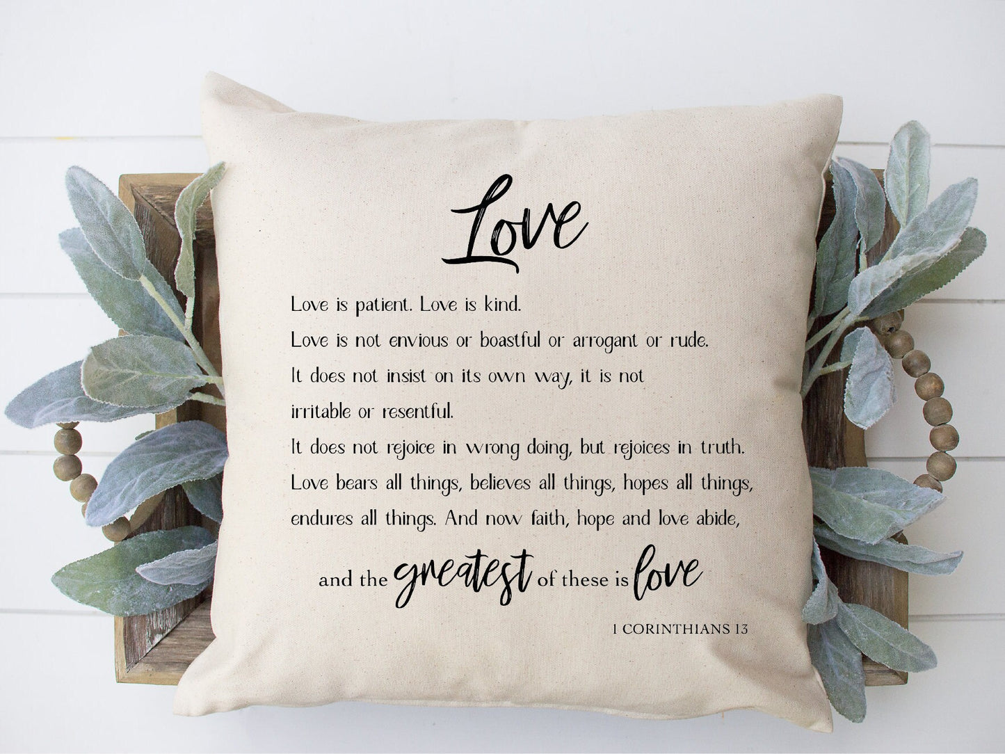 Love is Patient Love Is Kind Throw Pillow