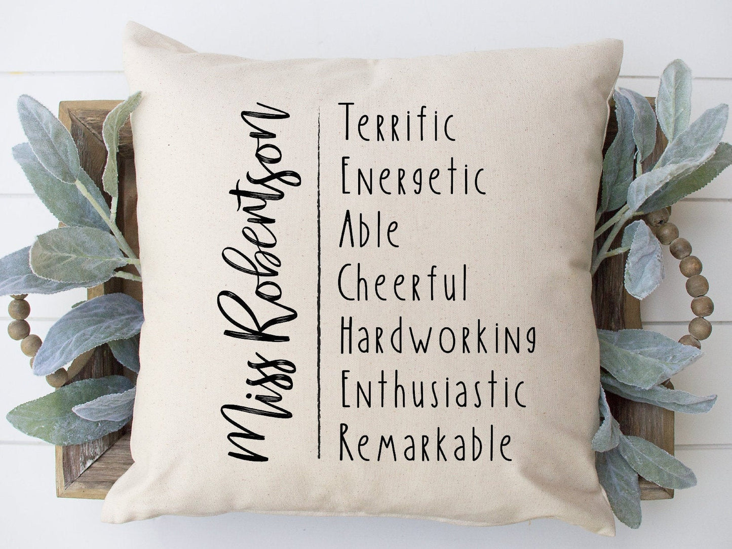 Teacher Description Pillow