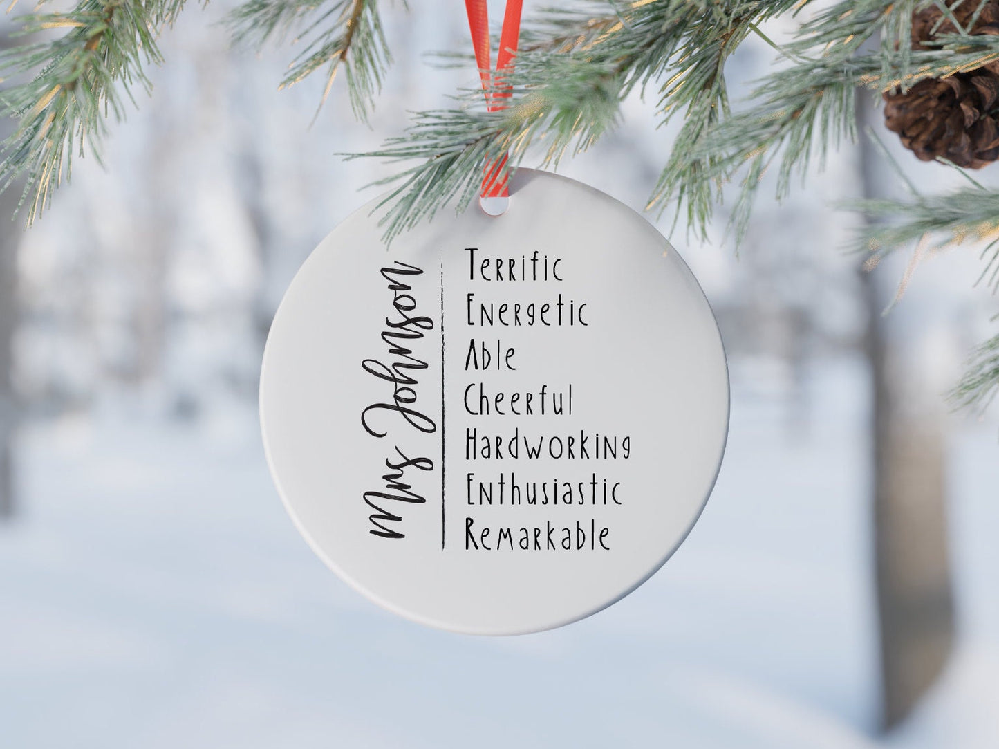 Terrific Teacher Tree Ornament