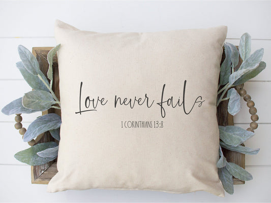 1 Corinthians 13:8 Pillow