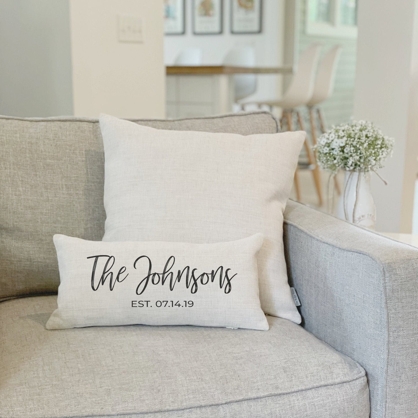 Script Family Name Throw Pillow