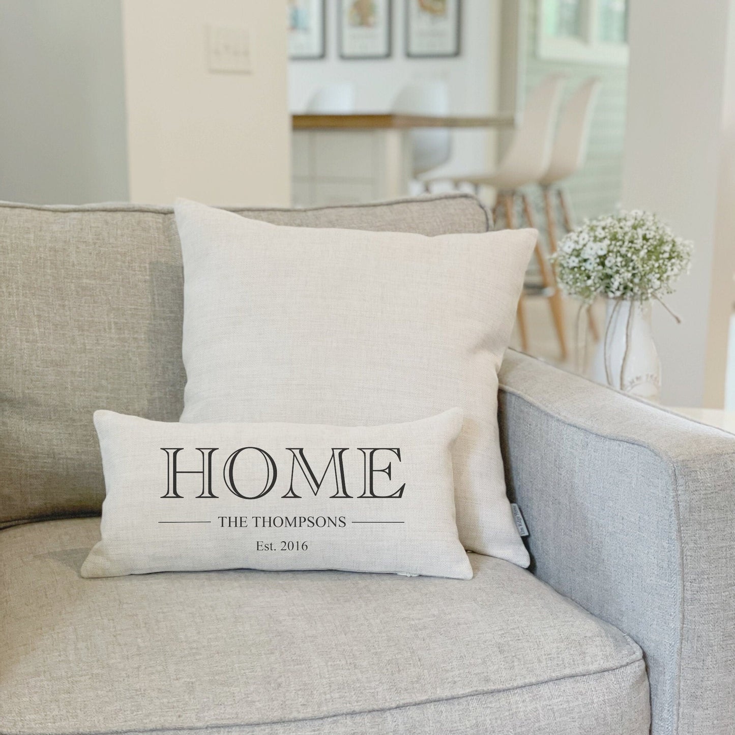 Home Family Name Throw Pillow