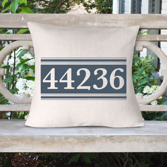 Zip Code Colorful Throw Pillow