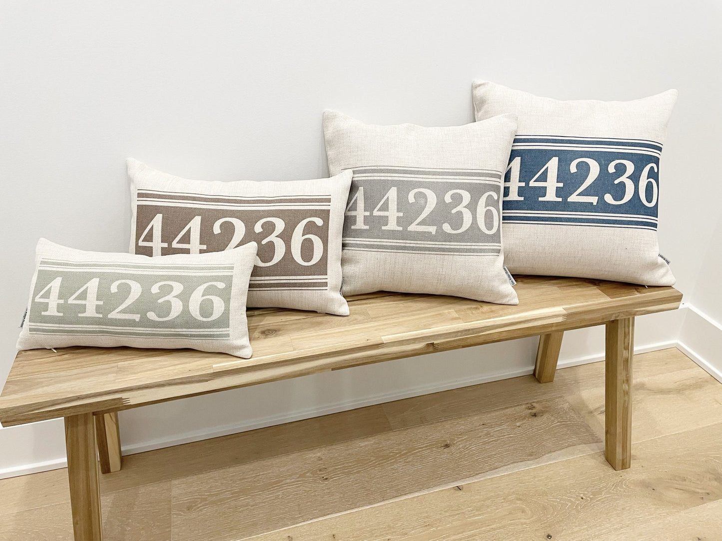 Zip Code Colorful Throw Pillow