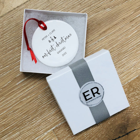 First Christmas Engaged Ornament