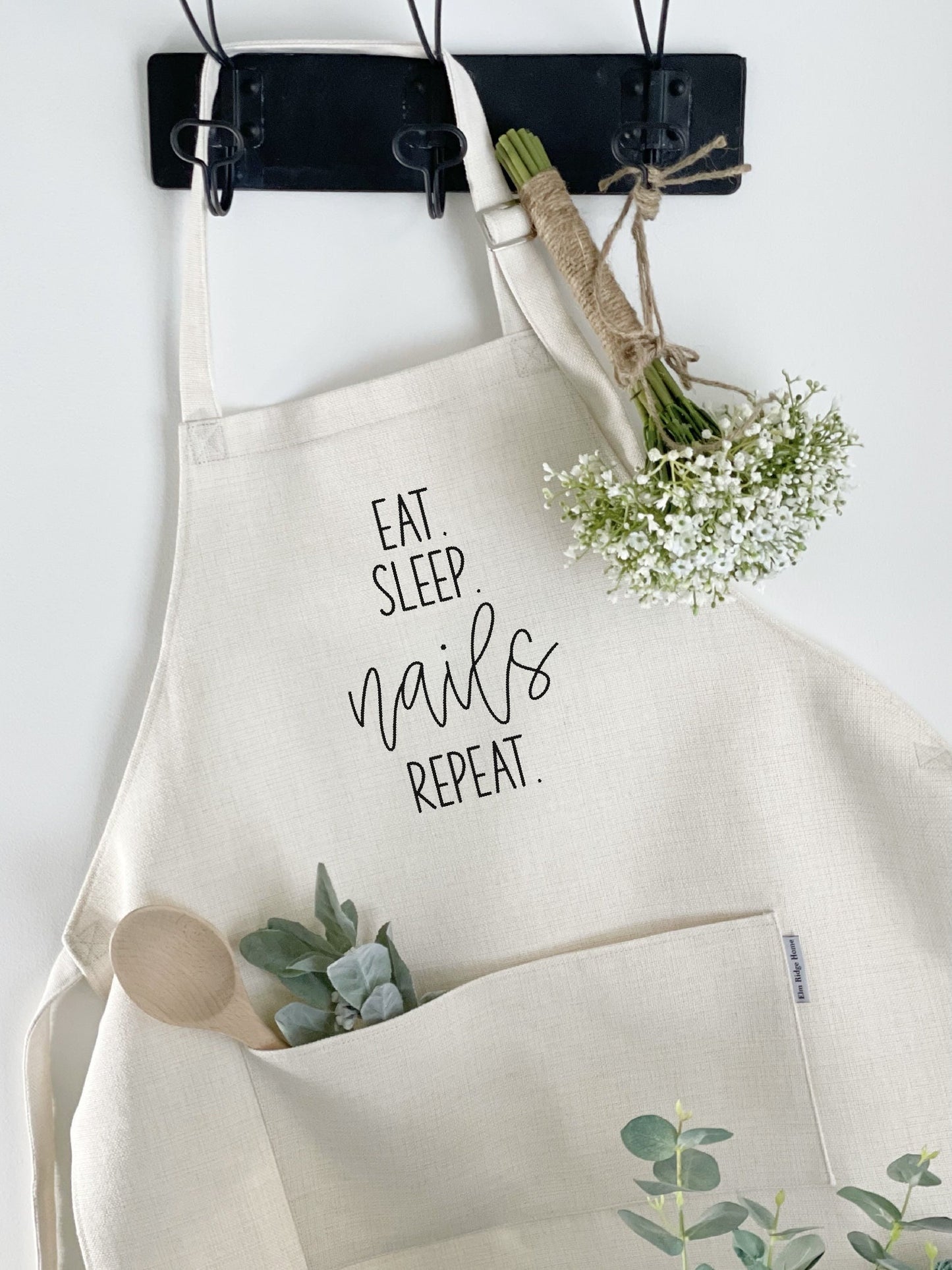 Eat Sleep Nails Repeat Apron