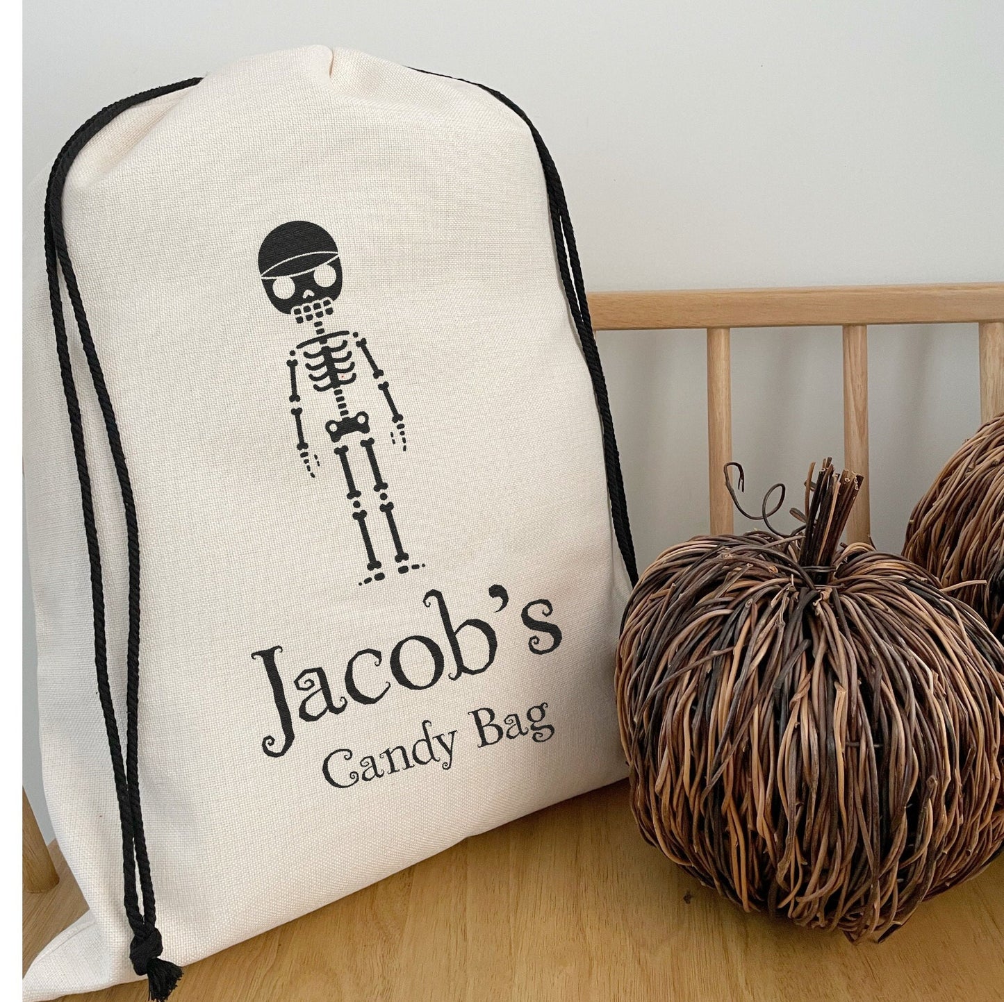 Skeleton Family Halloween Candy Sack