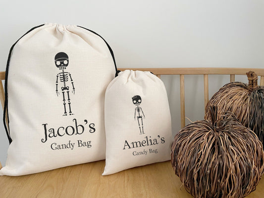 Skeleton Family Halloween Candy Sack