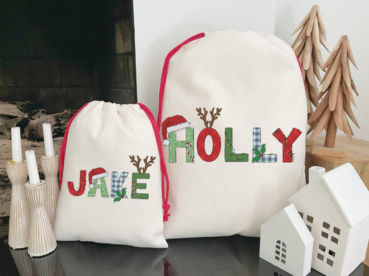 Christmas Names Santa Sack