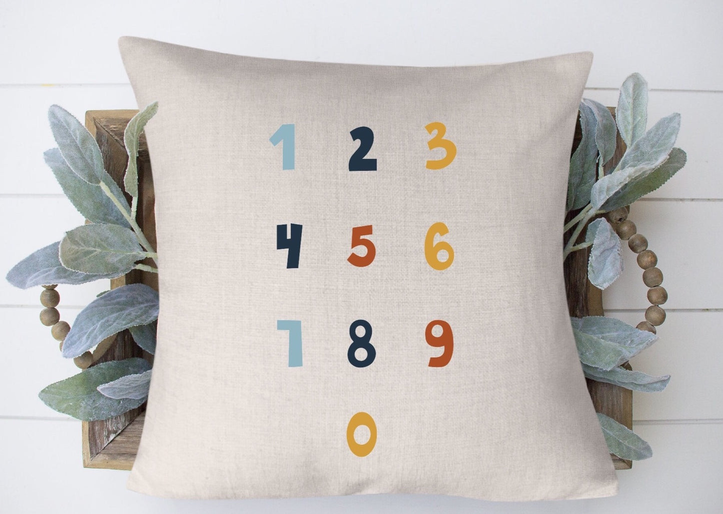 Numbers Throw Pillow